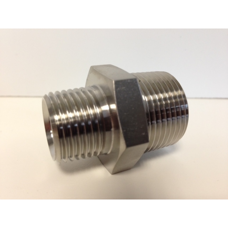 Verloopnippel RVS 316